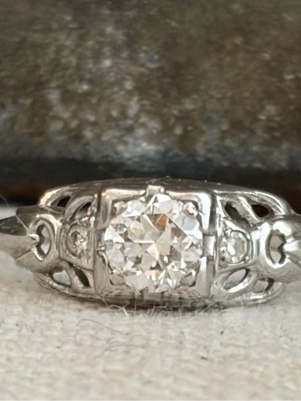 Antique 18k Old European Cut Diamond Ring